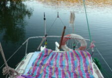 Bed made up just needs the top washboard to be inserted and mozzie net rigged